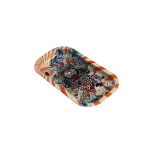 Black Leaf – Rolling tray in metallo 20,6 × 10,5 cm