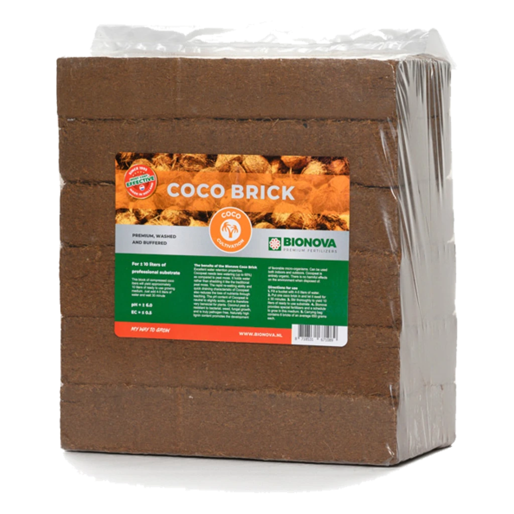 Confezione di 6 mattoni di cocco pressato Bio Nova Coco Brick