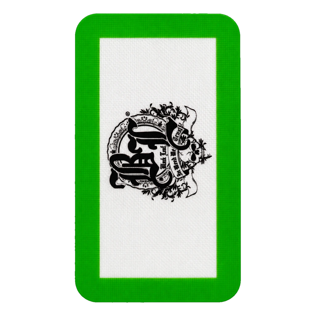 Black Leaf dab mat in silicone verde