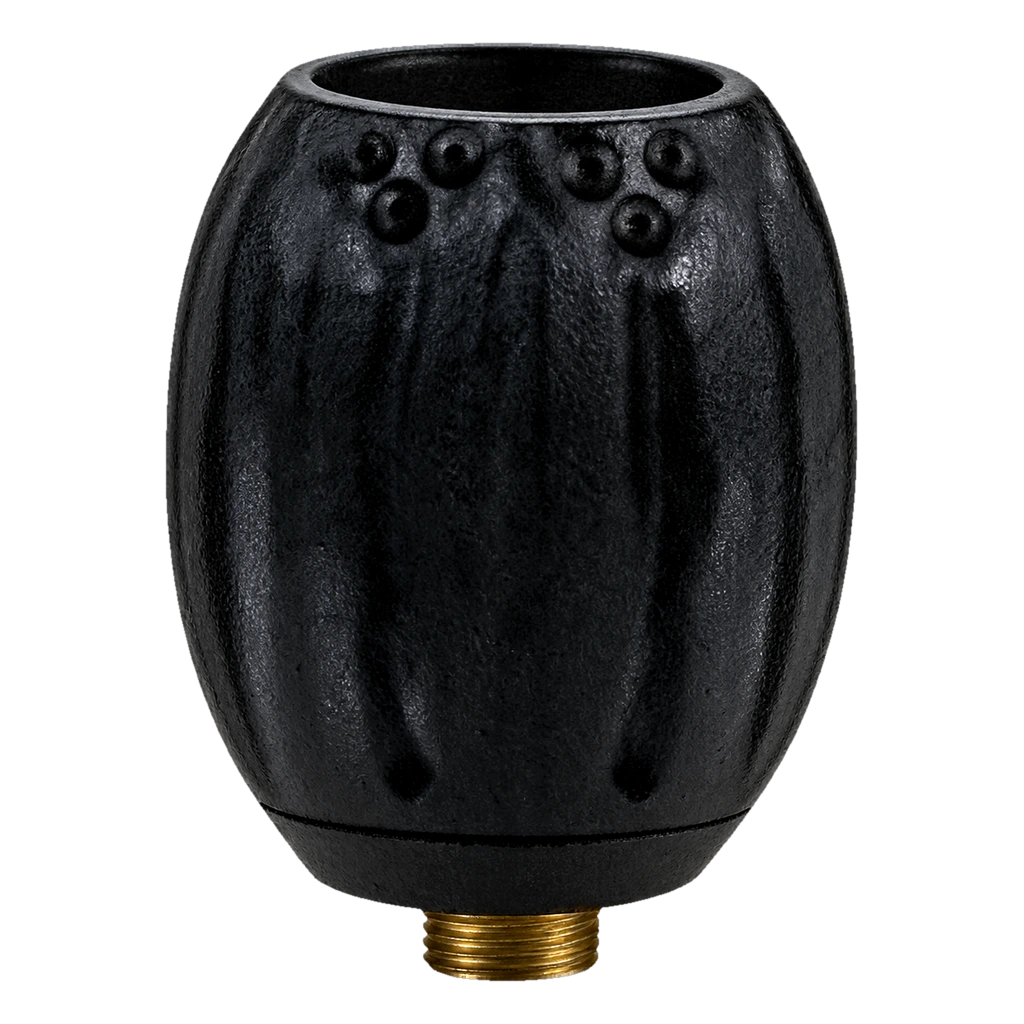 Fornello nero decorato per bong in acrilico – Ø 20 mm