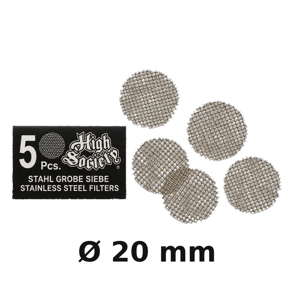 High Society – Retine filtro in acciaio inox Ø 20 mm (5 pz)