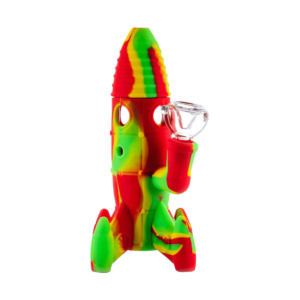 Bong in silicone Missile rasta con LED 20 cm