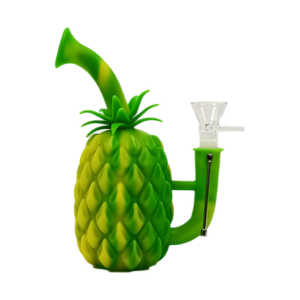 Bong in silicone Ananas con cucchiaio in metallo 18 cm