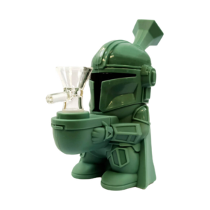 Bong in silicone Eroe dello Spazio verde salvia 15 cm