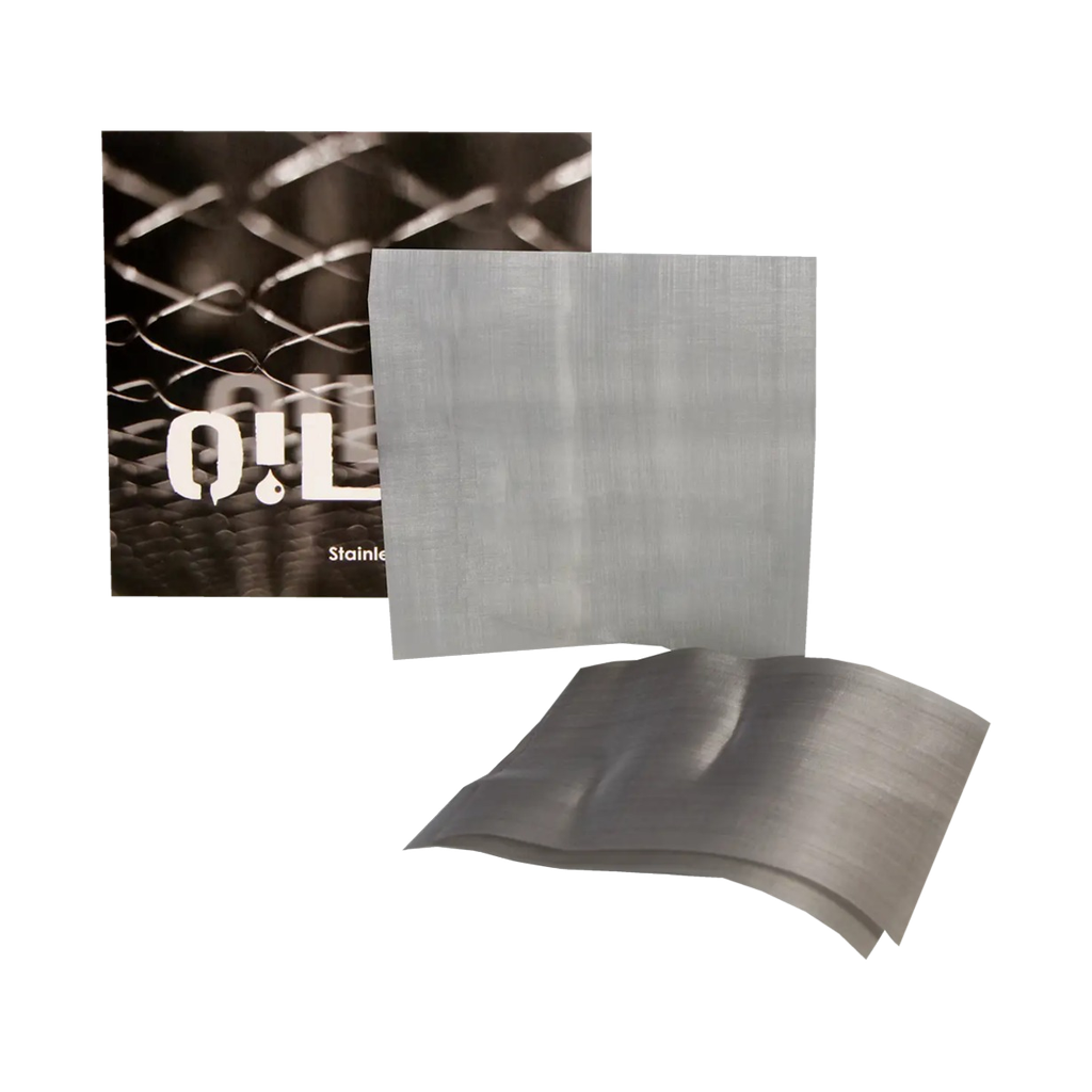Oil Black Leaf Reti in acciaio inox 100×100 mm – 110 µ (3 pz)