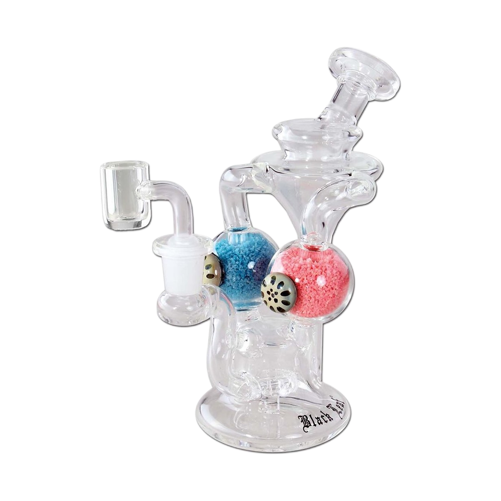 Black Leaf – Bong recycler Glow in the Dark rosso/blu 17 cm