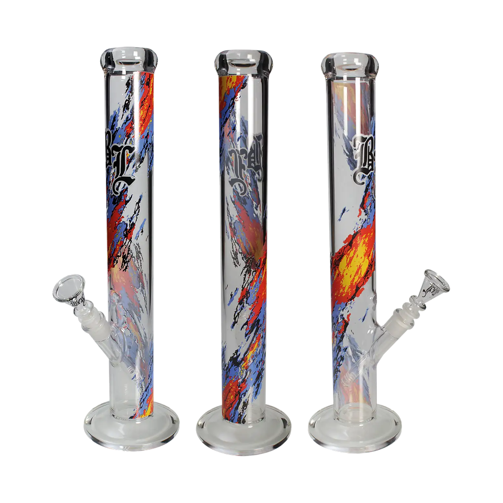 Black Leaf – Bong cilindrico Fiamme 46 cm
