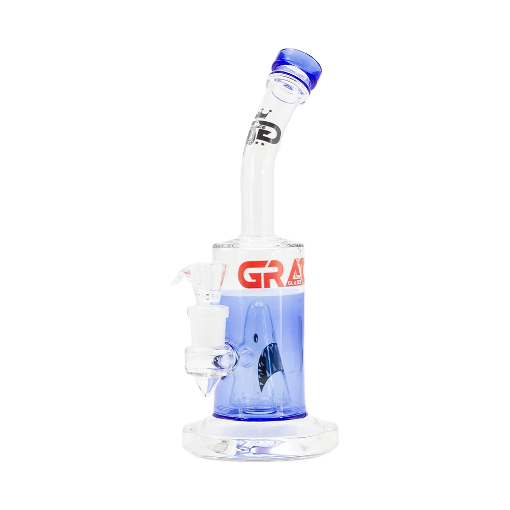Grace Glass – Bong Shark Attack blu oceano 27,5 cm