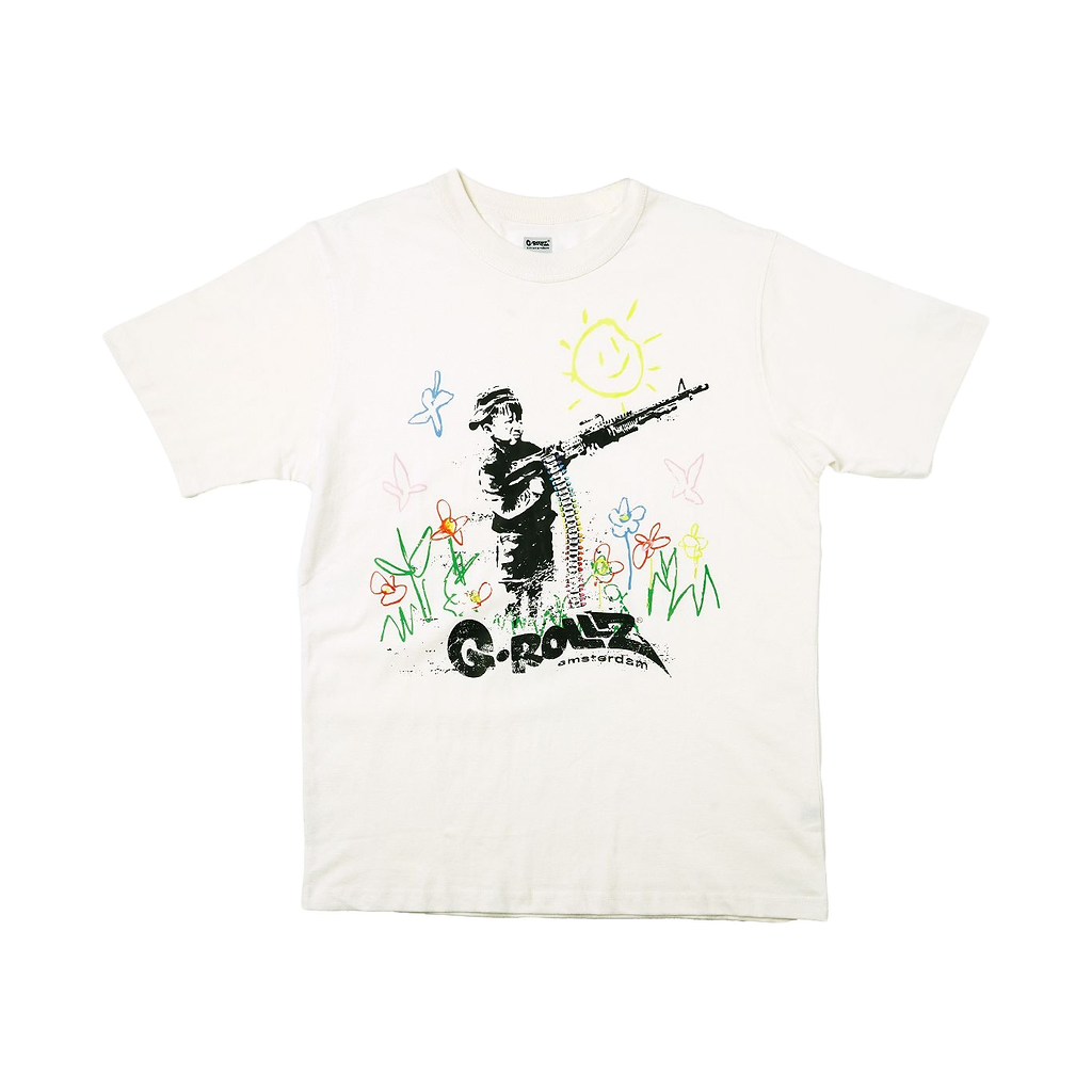 G-Rollz Banksy's Graffiti – T-shirt Child Soldier bianca