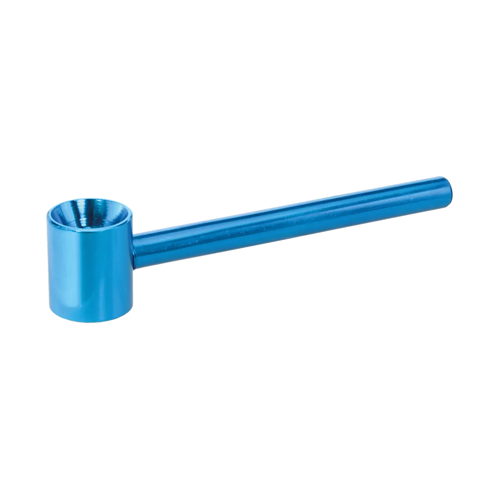 Black Leaf – Pipa in alluminio senza setaccio blu 10,5 cm