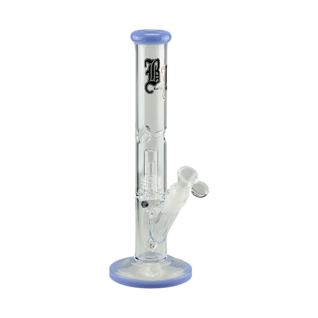 Black Leaf – Ice bong cilindrico con perc a tamburo azzurro 30 cm