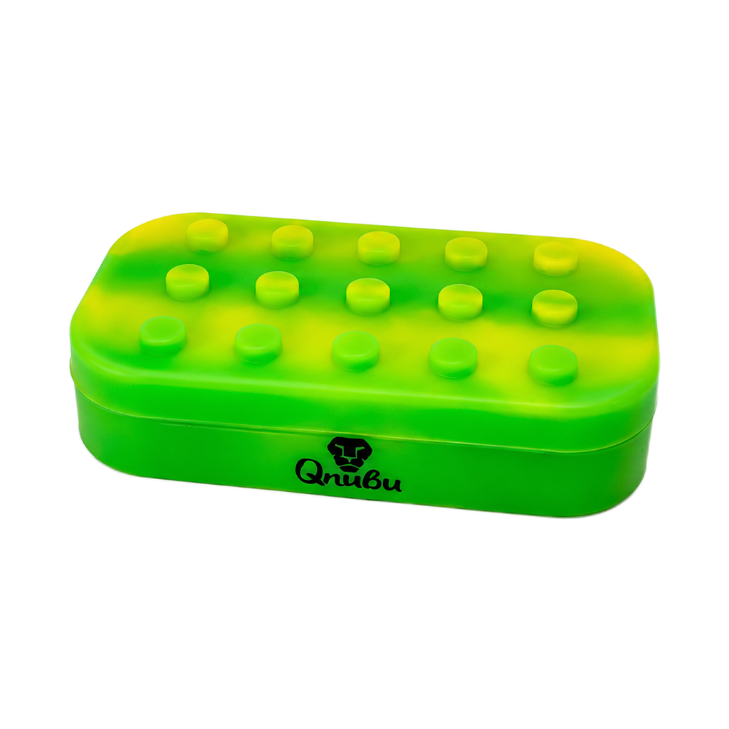 Qnubu – Contenitore verde e giallo 10 × 5 × 3 cm
