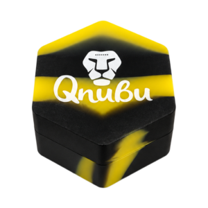 Qnubu – Contenitore esagonale nero e giallo 5 cm