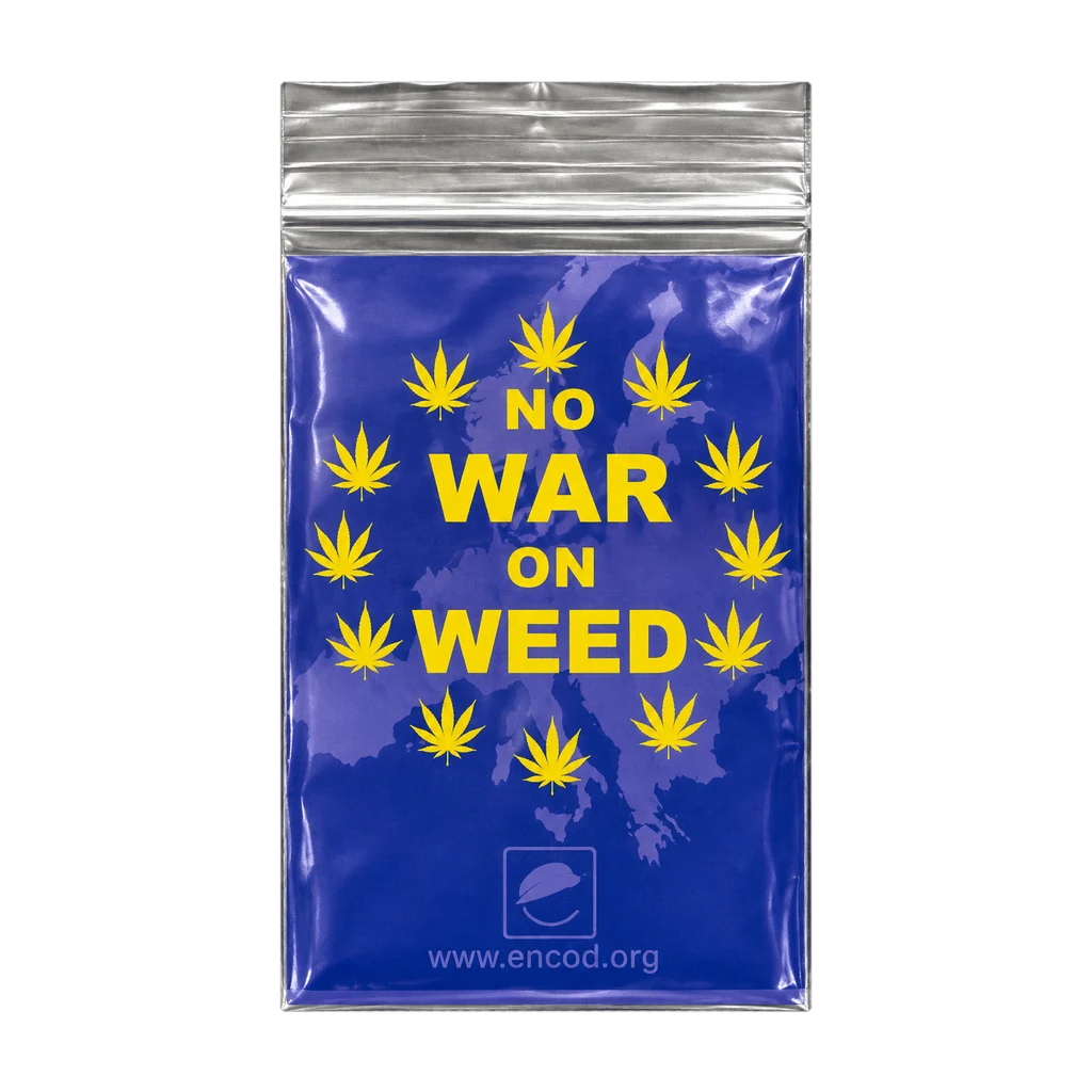 Bustine zip 40 × 60 mm – No War on Weed (100 pz)