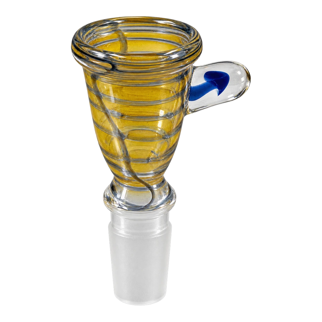 Bowl in vetro a spirale ambra con manico SG 18