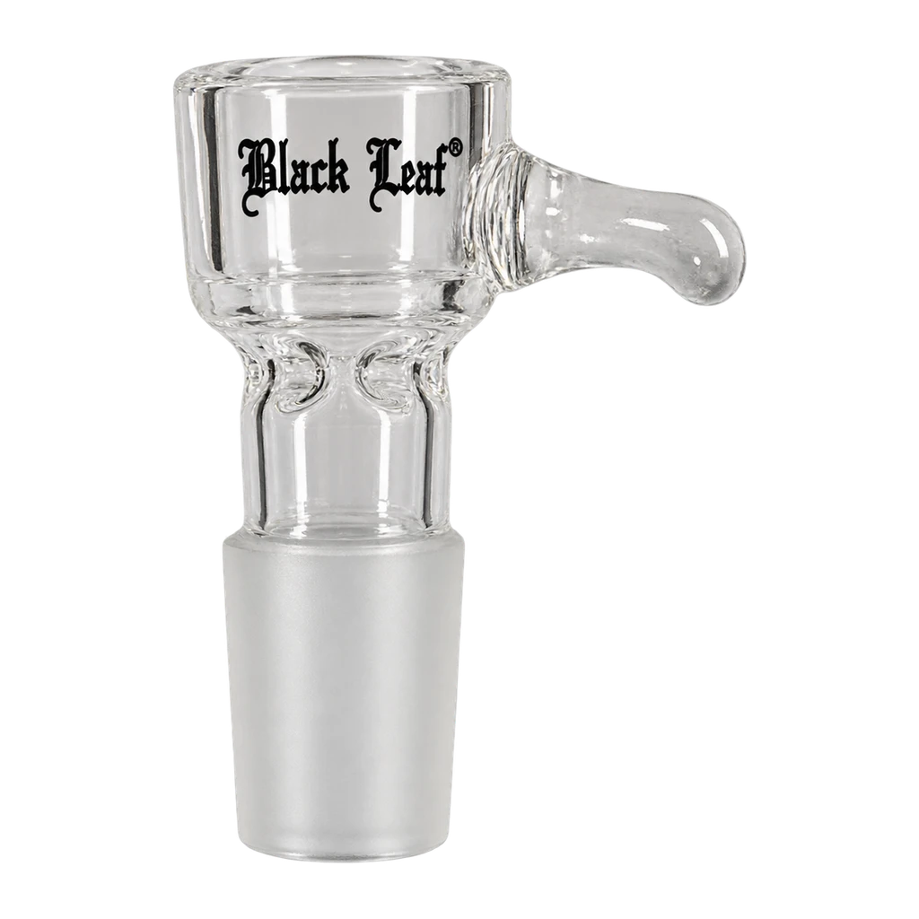 Black Leaf – bowl in vetro con manico SG 18, vista laterale