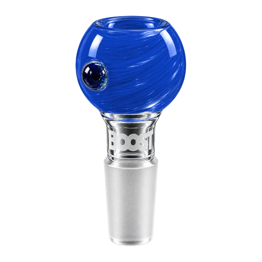 Boost Bowl in vetro blu a camera larga con pomello blu SG 18