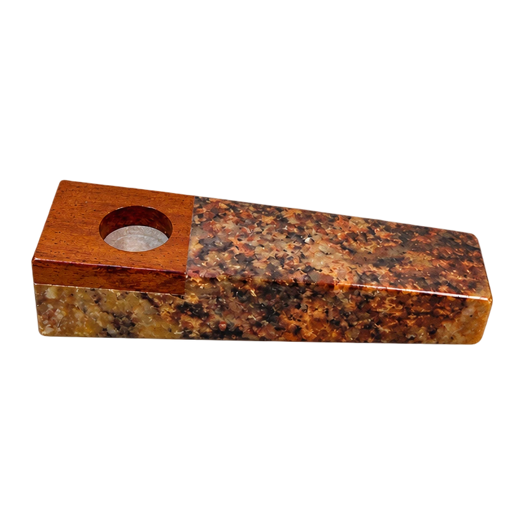 Pipa in pietra maculata e legno 90 mm
