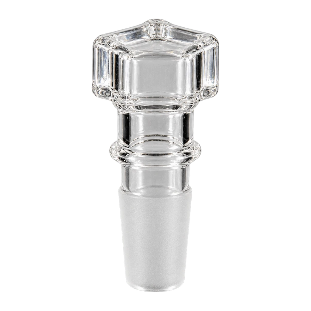 Tappo per bong in vetro esagonale maschio SG 14, vista frontale