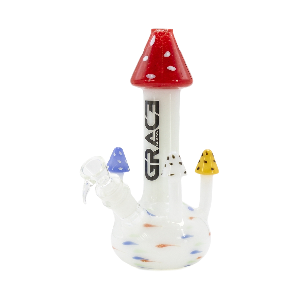 Grace Glass – Bong Mushroom rosso 24,5 cm