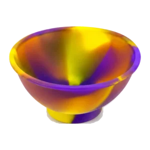 Impastiera in silicone multicolore viola e giallo