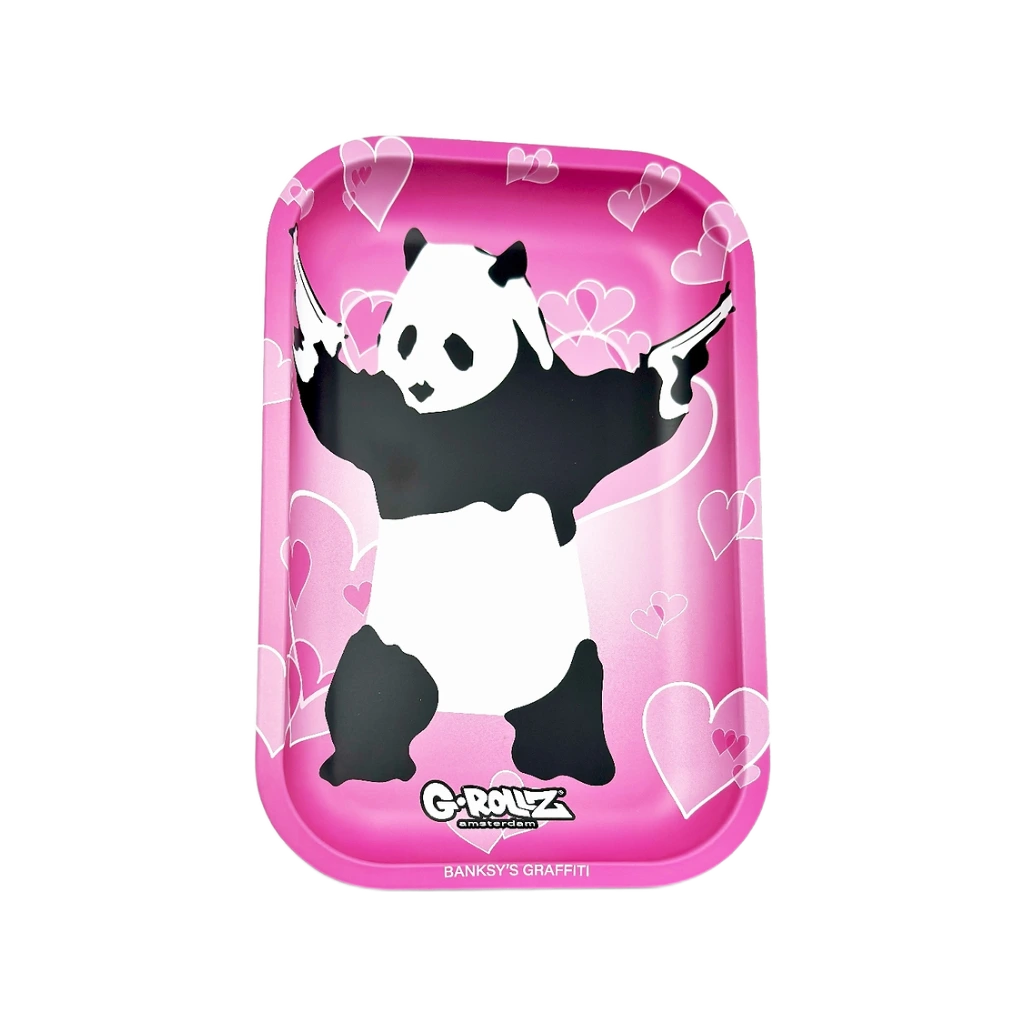 G-Rollz Banksy's Graffiti – Rolling tray Panda Gunnin medio 17,5 × 27,5 cm