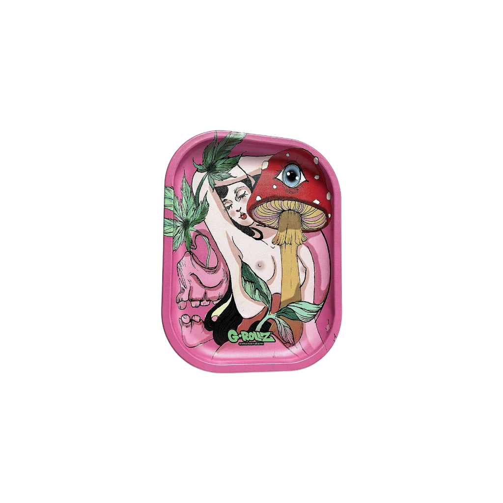 G-Rollz Collector – Rolling tray Mushroom Lover piccolo 14 × 18 cm