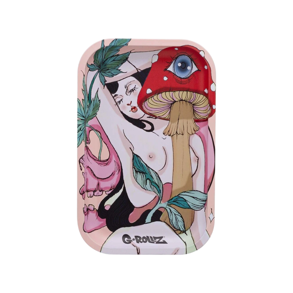 G-Rollz Collector – Rolling tray Mushroom Lover medio 17,5 × 27,5 cm